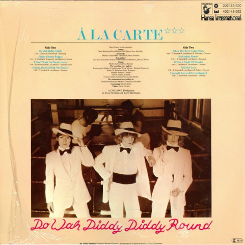 À La Carte - Do Wah Diddy Diddy Round (1980) [1LP]