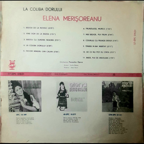 Elena Merișoreanu - La Coliba Dorului (1979) [1LP]
