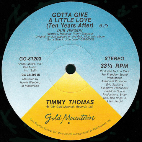 Timmy Thomas - Gotta Give A Little Love (Ten Years After) (1984) [12"]