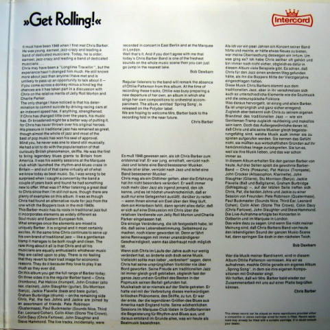 Chris Barber's Travelling Band - Get Rolling! (1972) [2LP]