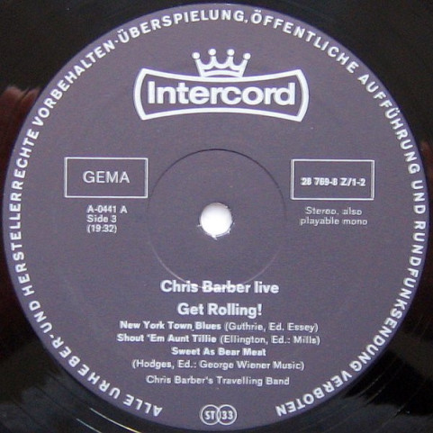 Chris Barber's Travelling Band - Get Rolling! (1972) [2LP]