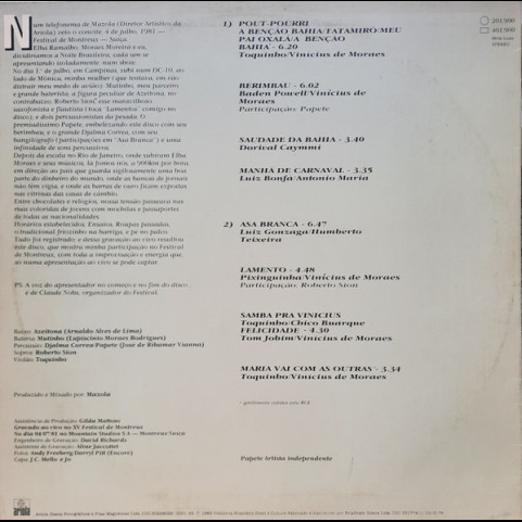 Toquinho - Ao Vivo Em Montreux (1982) [1LP]