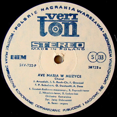 Various - Ave Maria W Muzyce (1980) [1LP]
