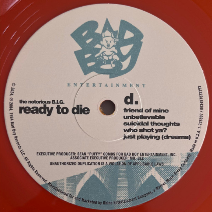 Notorious B.I.G. - Ready To Die (2024) [2LP] Disc Vinil