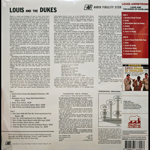 Louis Armstrong - Louis Armstrong and the Dukes of Dixieland (2024) [1LP]