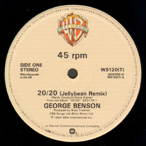 George Benson - 20/20 (Jellybean Remix) (1985) [12"]