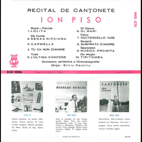 Ion Piso - Canțonete (1968) [1LP]