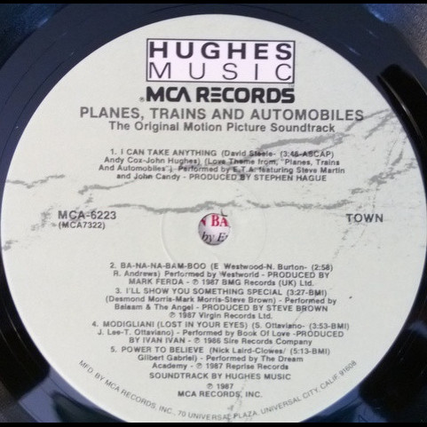 Various - Planes, Trains And Automobiles (The Original Motion Picture Soundtrack) (1987) [1LP]