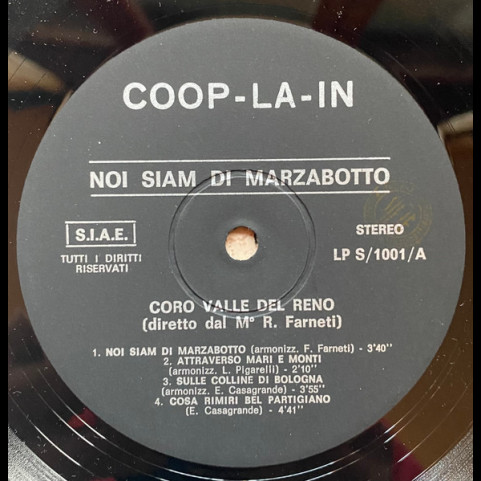 Coro Val Del Reno - Noi Siam Di Marzabotto (1976) [1LP]