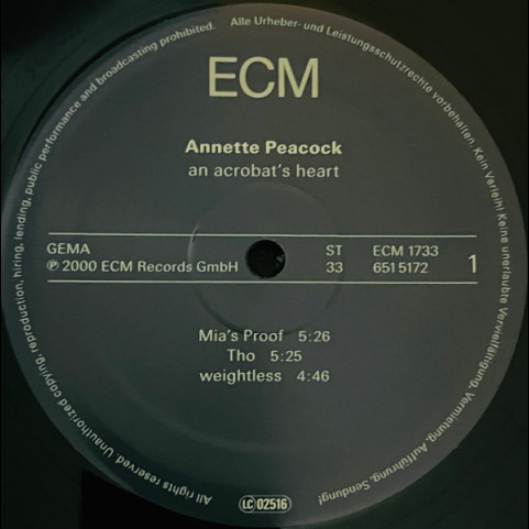 Annette Peacock - An Acrobat's Heart (2024) [2LP]