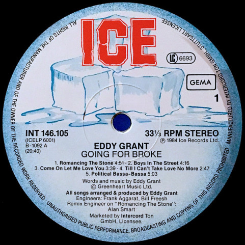 Eddy Grant - Going For Broke (1984) [1LP]