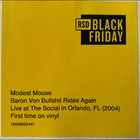 Modest Mouse - Baron Von Bullshit Rides Again (2024) [1LP]