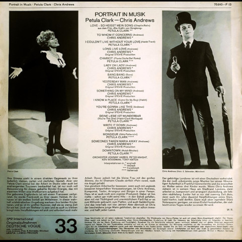 Petula Clark - Chris Andrews (3) - Portrait In Musik [1LP]