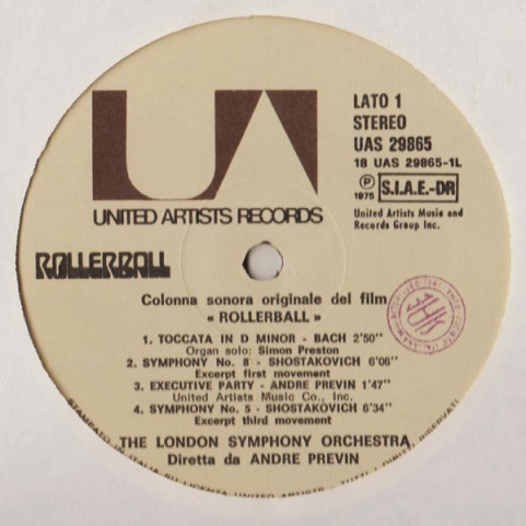 André Previn - Rollerball (Original Soundtrack Recording) (1975) [1LP]