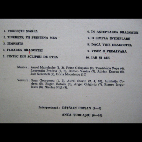 Cătălin Crișan / Anca Țurcașiu - Cătălin Crișan / Anca Țurcașiu (1989) [1LP]