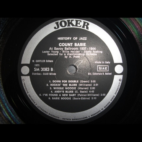 Count Basie - At Savoy Ballroom 1937-1944 (1972) [1LP]