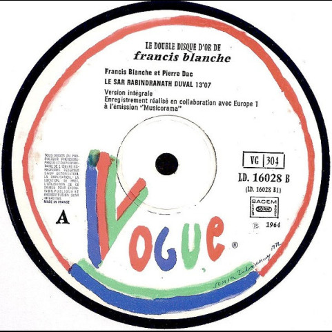 Francis Blanche - Le Double Disque D'or De Francis Blanche (1979) [2LP]