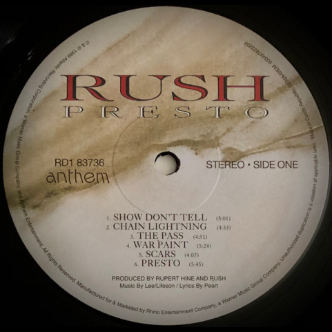 Rush - Presto (2025) [1LP]