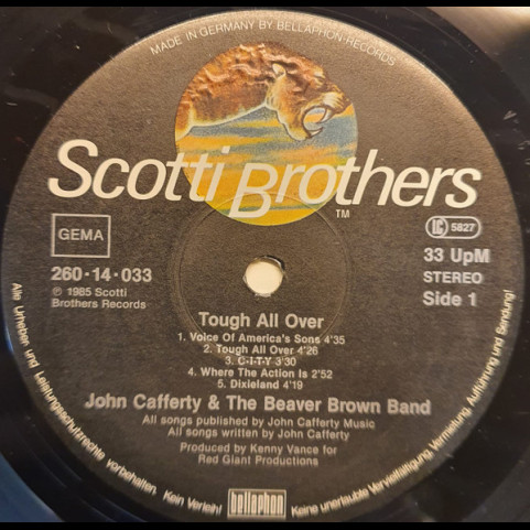 John Cafferty And The Beaver Brown Band - Tough All Over (1985) [1LP]