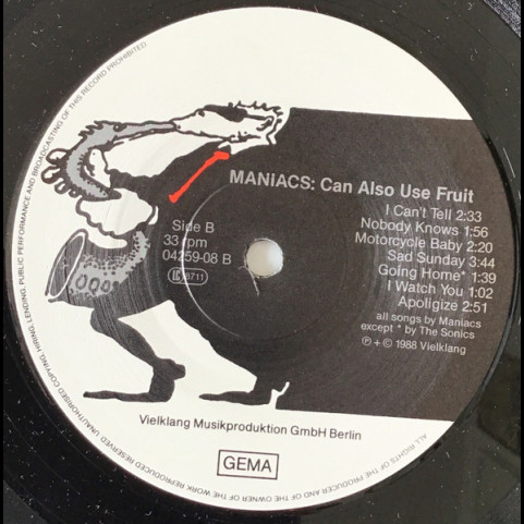 Maniacs (6) - Can Also Use Fruit (1988) [1LP]