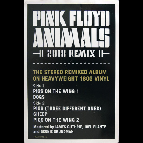 Pink Floyd - Animals (2018 Remix) (2025) [1LP] 180g