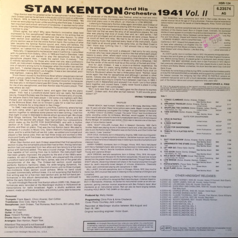 Stan Kenton And His Orchestra - The Uncollected Vol. II - 1941 (1978) [1LP]