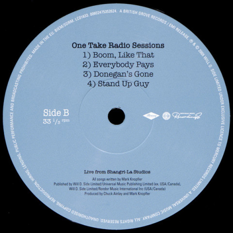 Mark Knopfler - One Take Radio Sessions (2025) [1LP] 180g