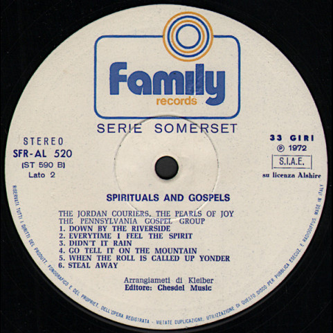 Jordan Couriers, The, Pearls Of Joy, The, Pennsylvania Gospel Group, The - Spirituals And Gospels (1972) [1LP]