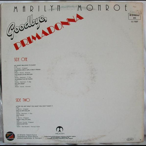 Marilyn Monroe - Goodbye Primadonna (1986) [1LP]