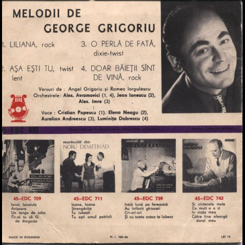 George Grigoriu - Melodii De George Grigoriu (1967) [7"]