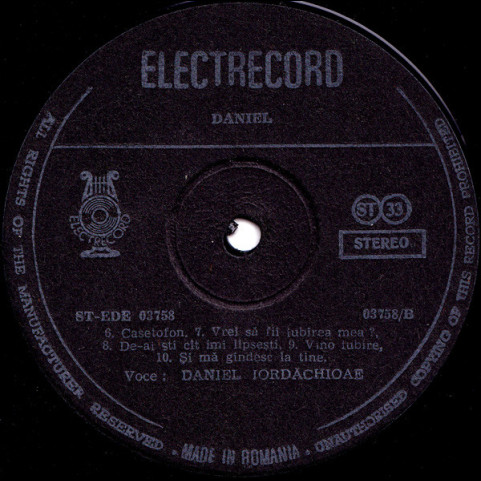 Daniel Iordăchioaie - Daniel (1990) [1LP]