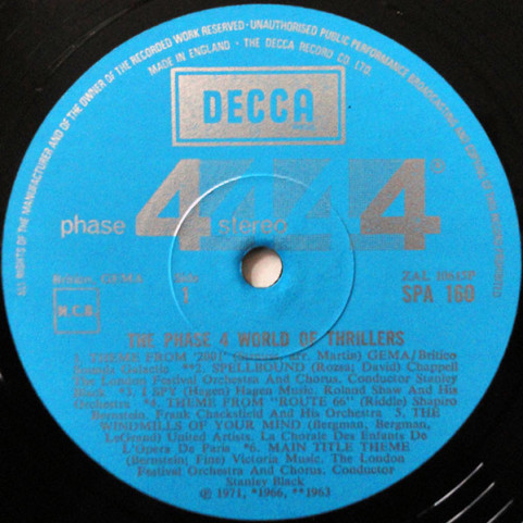 Various - The Phase 4 World Of Thrillers (1971) [1LP]