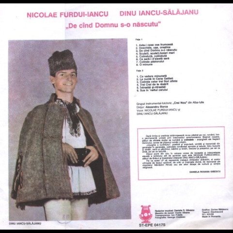 Nicolae Furdui Iancu, Dinu Iancu Sălăjanu - Colinde - De Cînd Domnu S-o Născutu (1992) [1LP]