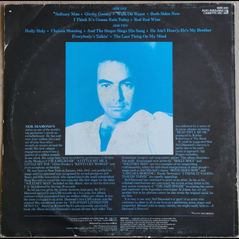Neil Diamond - Solitary Man (1981) [1LP]