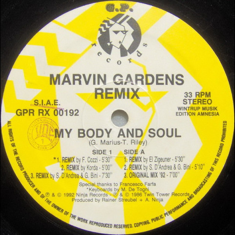 Marvin Gardens - My Body And Soul (Remix) (1992) [12"]