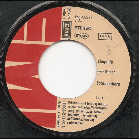 Santabarbara - Chiquilla (1974) [7"]