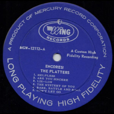 Platters, The - Encores! (1960) [1LP]