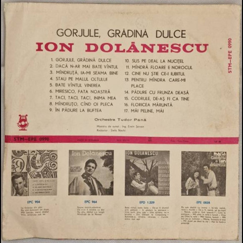 Ion Dolănescu - Gorjule, Grădina Dulce [1LP]