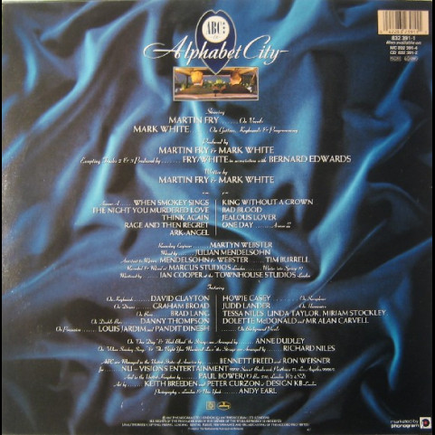 ABC - Alphabet City (1987) [1LP]