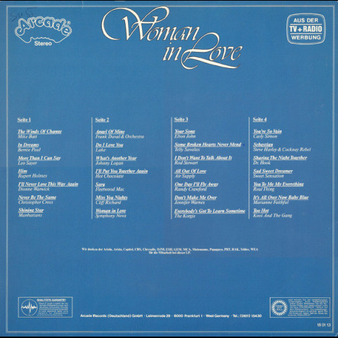 Various - Woman In Love (1980) [2LP]