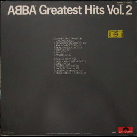 ABBA - Greatest Hits Vol. 2 (1979) [1LP]