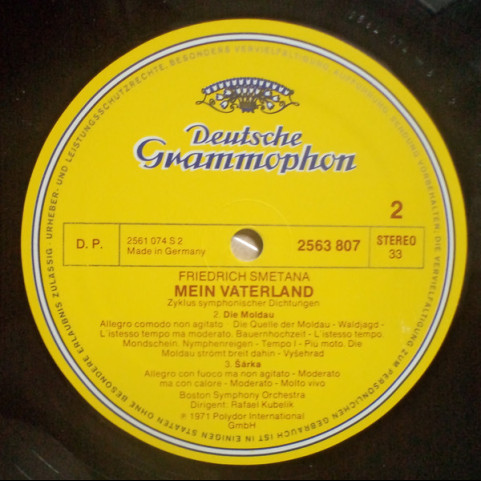 Bedřich Smetana – Boston Symphony Orchestra, Rafael Kubelik - Mein Vaterland (1977) [2LP]
