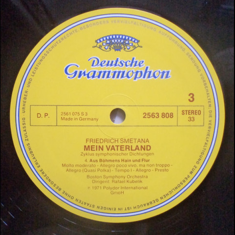 Bedřich Smetana – Boston Symphony Orchestra, Rafael Kubelik - Mein Vaterland (1977) [2LP]