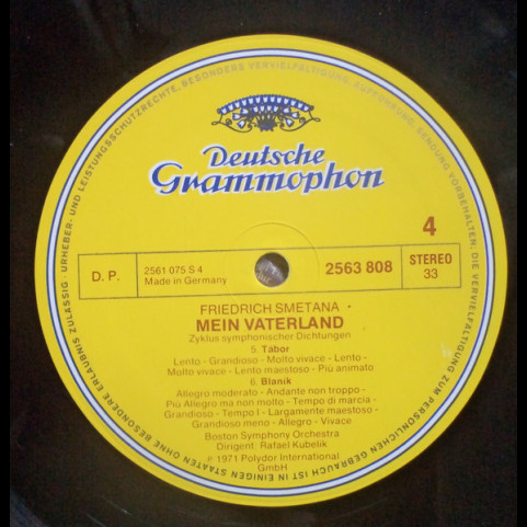 Bedřich Smetana – Boston Symphony Orchestra, Rafael Kubelik - Mein Vaterland (1977) [2LP]