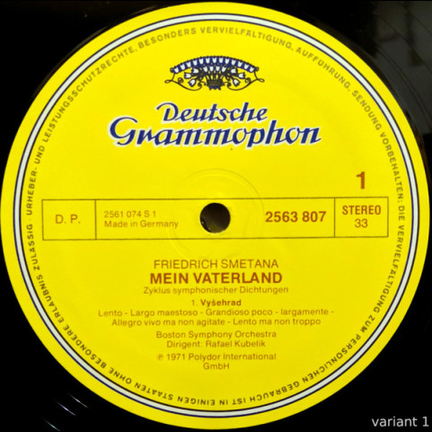 Bedřich Smetana – Boston Symphony Orchestra, Rafael Kubelik - Mein Vaterland (1977) [2LP]