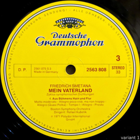 Bedřich Smetana – Boston Symphony Orchestra, Rafael Kubelik - Mein Vaterland (1977) [2LP]
