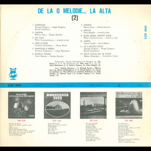 Various - De La O Melodie... La Alta 2 (1974) [1LP]