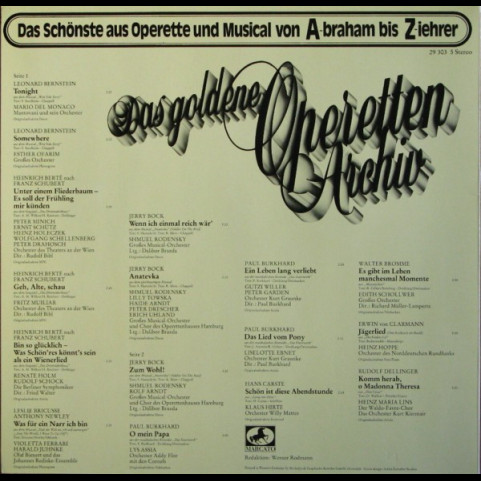 Various - Das Goldene Operetten Archiv • 4 (1982) [1LP]