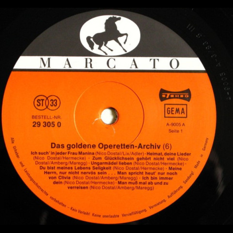 Various - Das Goldene Operetten-Archiv (6) (1983) [1LP]