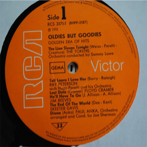 Various - Oldies But Goodies - The Golden Era Of Hits (1972) [2LP]
